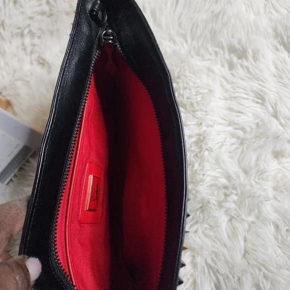 SOLD. Christian Louboutin Loubiposh Multi Color Studded Clutch Bag - Picture 6 of 8